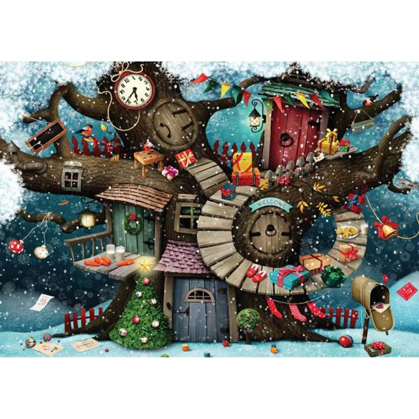 Puzzle 1500 mini piezas : Navidad en el Bosque - Magnolia-3514