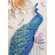 Puzzle de 1000 piezas : Pavo real azul