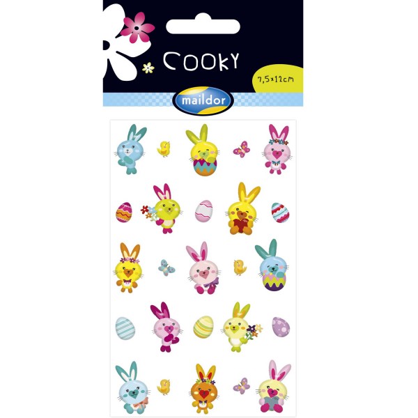 Sachet une planche de gommettes en 3D : Lapin - 560515 O