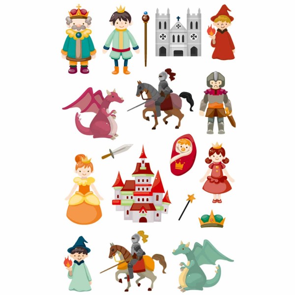 Stickers Cooky 1 planche : Chevaliers - Maildor-CY003O