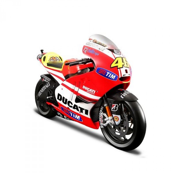 Modèle réduit - MotoGP 2011 : Valentino Rossi rouge - Echelle 1/18 : 46 - Maisto-M34057-1