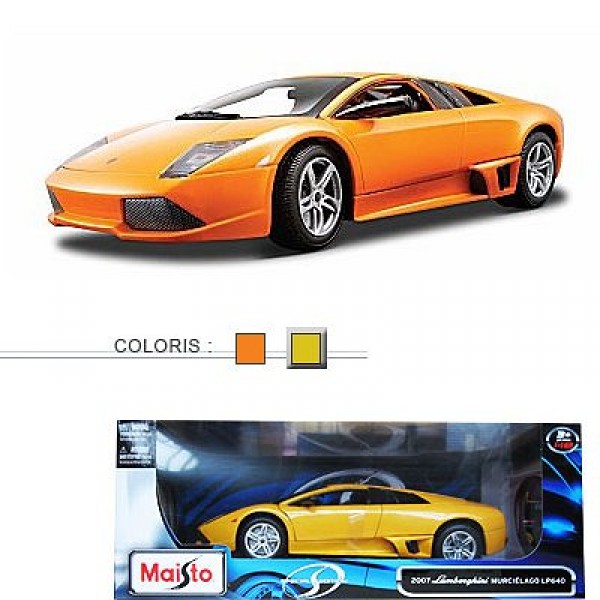 Modèle réduit - Lamborghini Murcielago LP 640 - Echelle 1/18 : Jaune - Maisto-M31148-2
