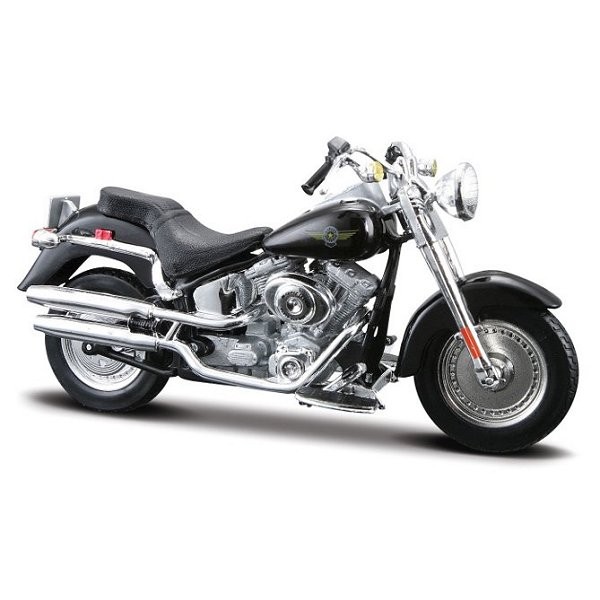 Modèle réduit Moto Harley-Davidson FLSTFI Fat Boy 2004 : Echelle 1/18 - Maisto-M34360-14