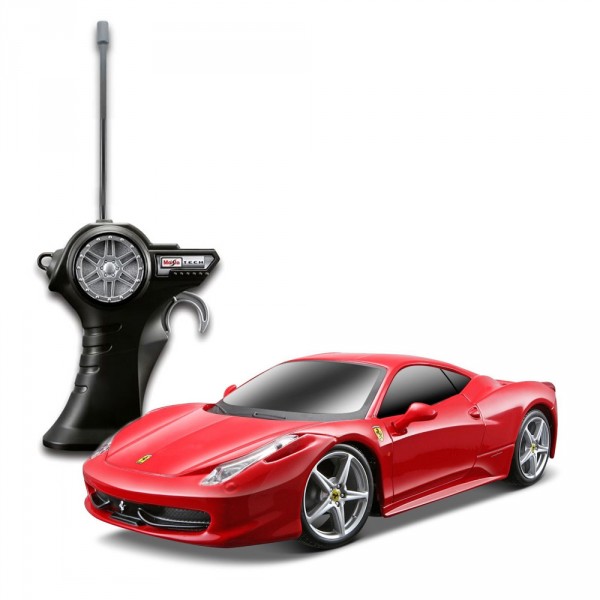 Voiture radiocommandée Ferrari 458 Italia : Echelle 1/24 : Rouge - Maisto-M81058-1