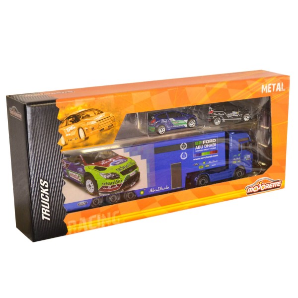 Camion Racing Truck + 2 voitures : Camion bleu Abù Dhabi - Smoby-212084201-4