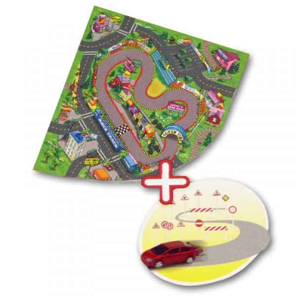 Tapis de jeu avec voiture : Circuit de voitures 70 x 80 cm : Race track - Majorette-213315337-3