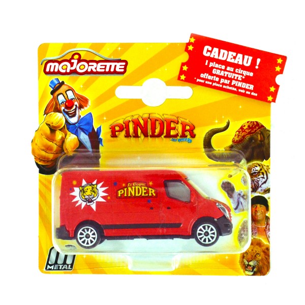 Véhicule de cirque Pinder Majorette : Camion fourgon rouge - Majorette-212050240SMO-5