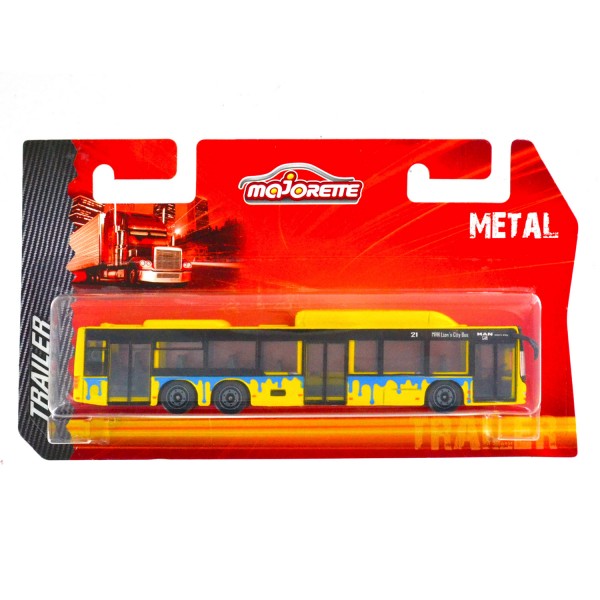 Véhicule en métal Majorette Trailer : Bus jaune - Majorette-212053150-2