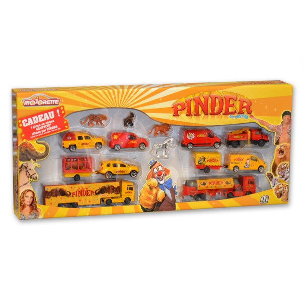 Voitures Majorette : Set Cirque Pinder : 11 véhicules et 4 figurines - Smoby-212051700