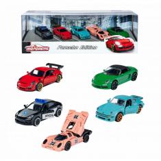 Majorette box: 5 Porsche vehicles