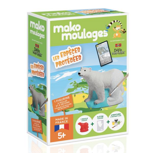 Molde de yeso Mako Creations: oso polar - Especies protegidas - Mako-39062