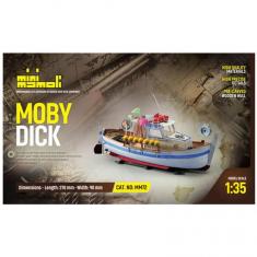 Wooden model boat : MOBY DICK