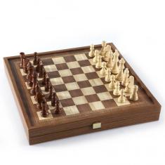 Echecs Backgammon 41Cm en Noyer