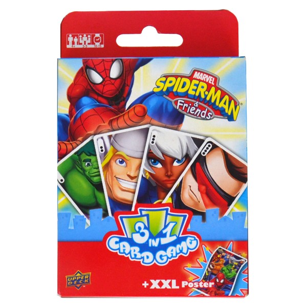 Jeu de cartes 3 en 1 Spiderman & Friends - Marvel-221370