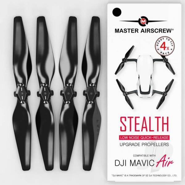 Mavic Air STEALTH Upgrade Propellers 5.3x3.3 Prop Set x4 Noir - MASMC05333SB4