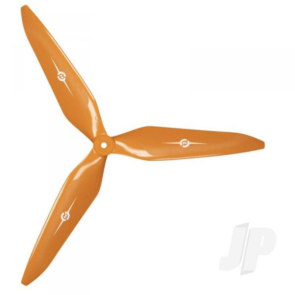 3X Power - 13x12 Propeller (CW) Rev./Pusher Orange - MAS3X13X12RO1