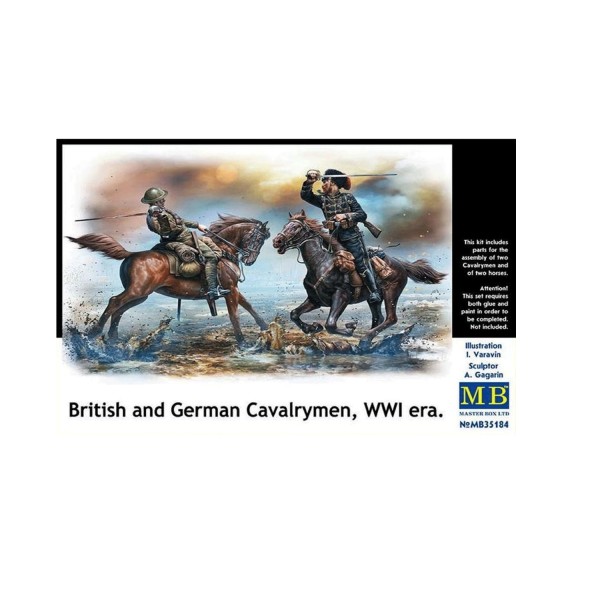 British and German cavalrymen,WWI era - 1:35e - Master Box Ltd. - Master-MB35184