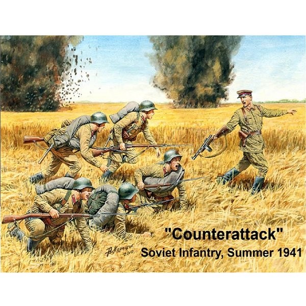 Counterattack, Soviet infantry, 1941 - 1:35e - Master Box Ltd. - Masterbox-MB3563