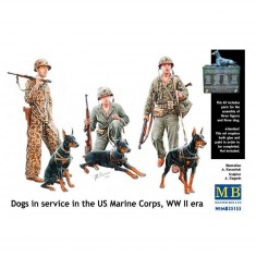 Dogs in service in US Marine Corps - 1:35e - Master Box Ltd.