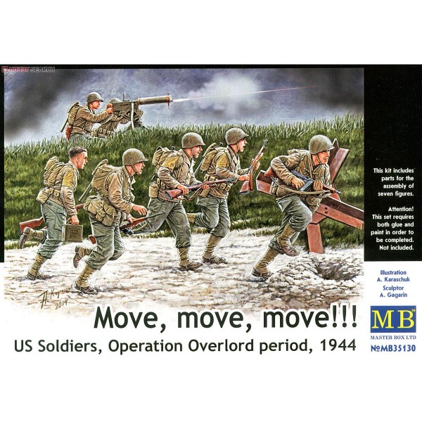 U.S. soldiers,Operation Overlord peri944 - 1:35e - Master Box Ltd. - Masterbox-MB35130