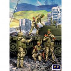 Figuras militares: Soldados ucranianos Defensa de Kiev, serie Guerra ruso-ucraniana