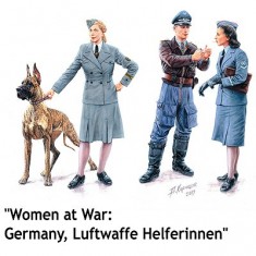 Figurines 2ème Guerre Mondiale : Femmes au combat : Luftwaffe Helferinnen