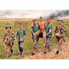 Figuras de la Primera Guerra Mundial: soldados ingleses y alemanes, Batalla del Somme 1916