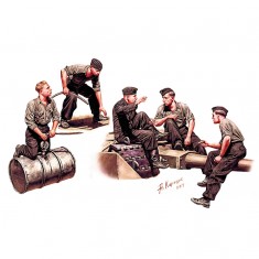 Figuras de la Segunda Guerra Mundial: tripulación del tanque alemán Tiger 1943