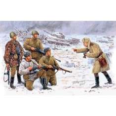 Figuras de la Segunda Guerra Mundial: Foto en el frente: Infantería soviética: Korsun-Shevchenkovski