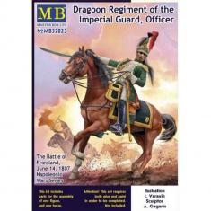 Figurine : Officier Garde Impériale et cheval - Bataille de Friedland - Guerre Napoléonienne