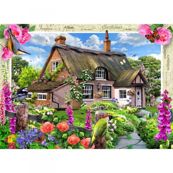 Puzzle 1000 pièces : Cottage fleuri - Master-Pieces-71402