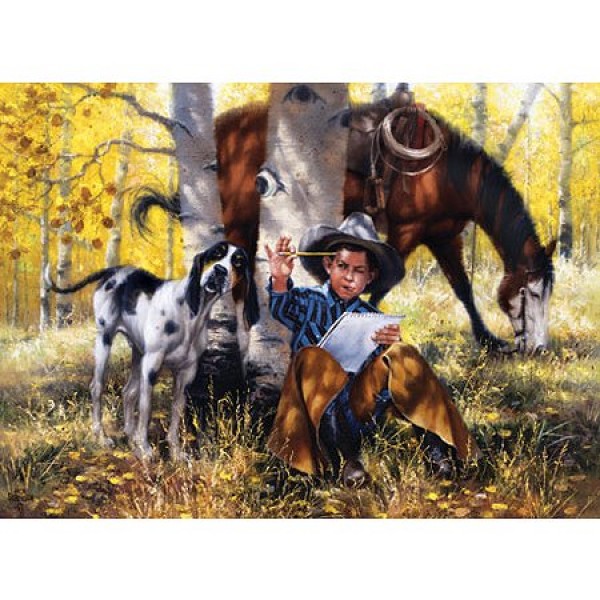 Puzzle 1000 pièces - L'esprit de l'ouest : Artiste en herbe - Master-Pieces-71006