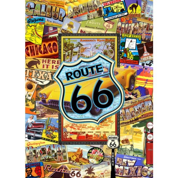 Puzzle 1000 pièces - Voyage en Amérique : Route 66 - Master-Pieces-71131