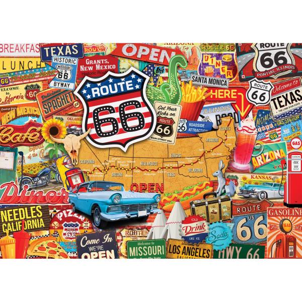 Puzzle 550 pieces : Greetings From - Route 66  - Masterpieces-32024,01