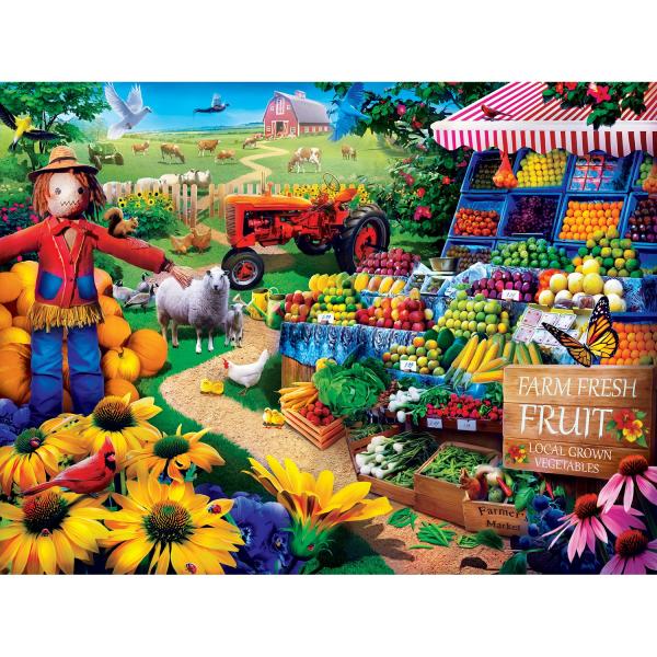  Puzzle 750 pièces : Marché fermier - Fruits frais de la ferme - Masterpieces-32137