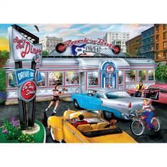 Puzzle 550 pieces : Drive-Ins, Diners and Dives - Rock & Rolla Diner 