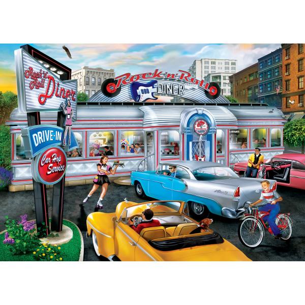 Puzzle 550 pieces : Drive-Ins, Diners and Dives - Rock & Rolla Diner  - Masterpieces-32187