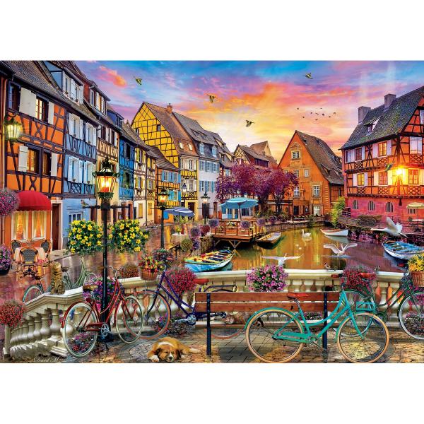 Puzzle 550 pieces : Travel Diary - Cycling at Colmar France  - Masterpieces-32244,01