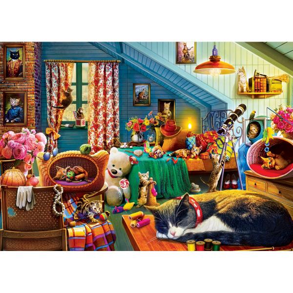  Puzzle 550 pièces : Home Sweet Home - Sieste au coucher du soleil - Masterpieces-32294,01