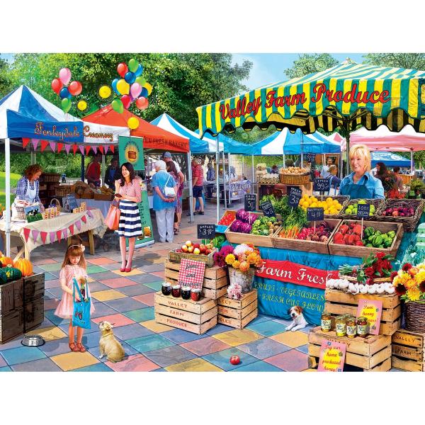 Puzzle 750 pieces : Farmer's Market - Corner Market  - Masterpieces-32321