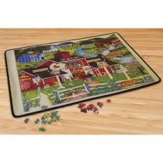 Tapis puzzle 4 cm réversible noir gris - Tatami puzzle 100x100