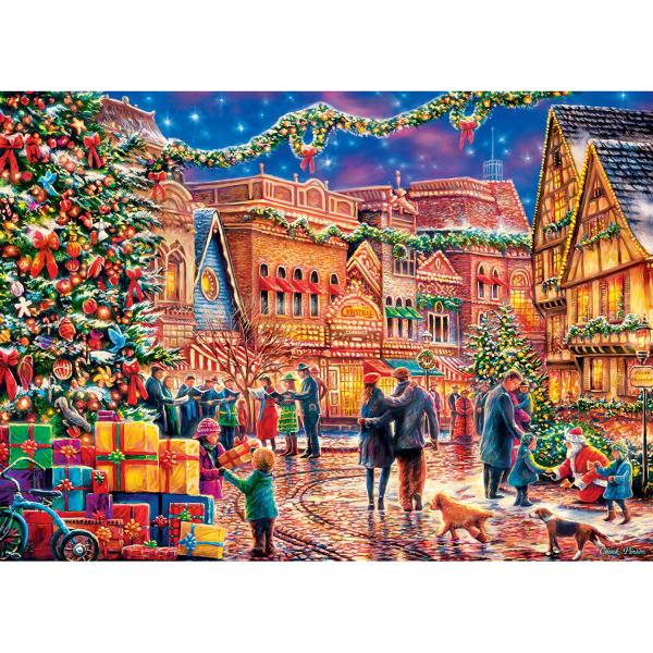  Puzzle 1000 pièces : Vacances - Place du Village - Masterpieces-71983