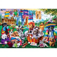 Puzzle 1000 pièces : Laundry Day Rascals EZGrip Puzzle