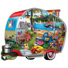 Puzzle 1000 pieces : Contours - Happy Campers  Shaped Puzzle