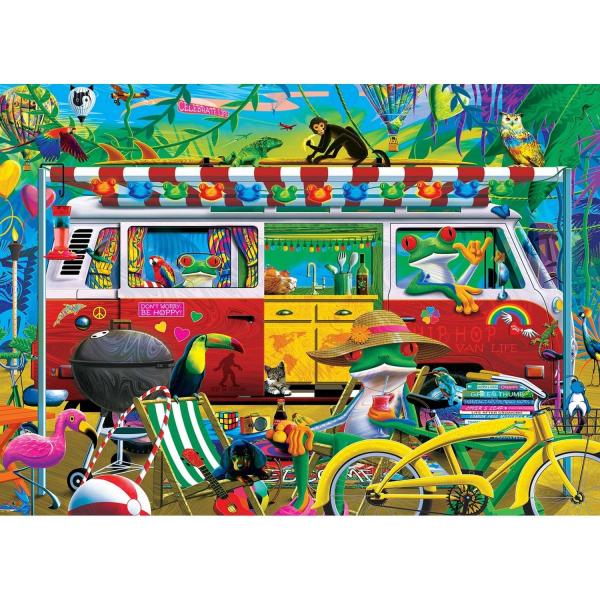 Puzzle 1000 pieces : Seek & Find - Van Life  - Masterpieces-72198