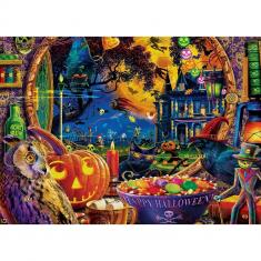  Puzzle 1000 pièces : Halloween - Une nuit effrayante dehors