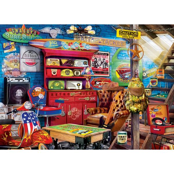  Puzzle 1000 pièces : Man Cave - Retro Rules - Masterpieces-72301