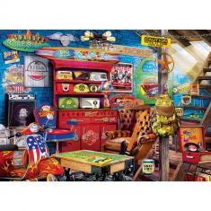  Puzzle 1000 piezas: Man Cave - Reglas Retro