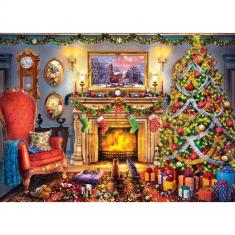  Puzzle 1000 pièces : Fêtes - Cheminée festive