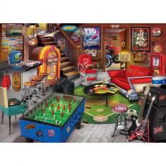  Puzzle 1000 pièces : Man Cave - Basement Bliss